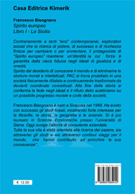 Quarta di copertina di Spirito Europeo