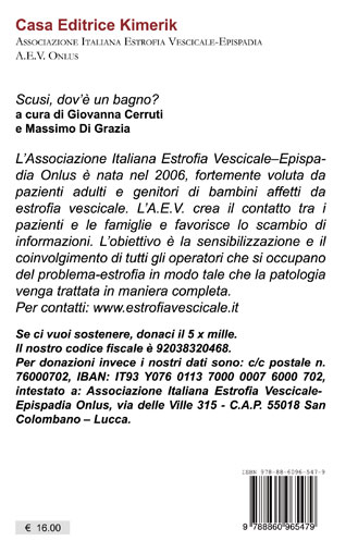 Quarta di copertina di Scusi, dov'è un bagno?