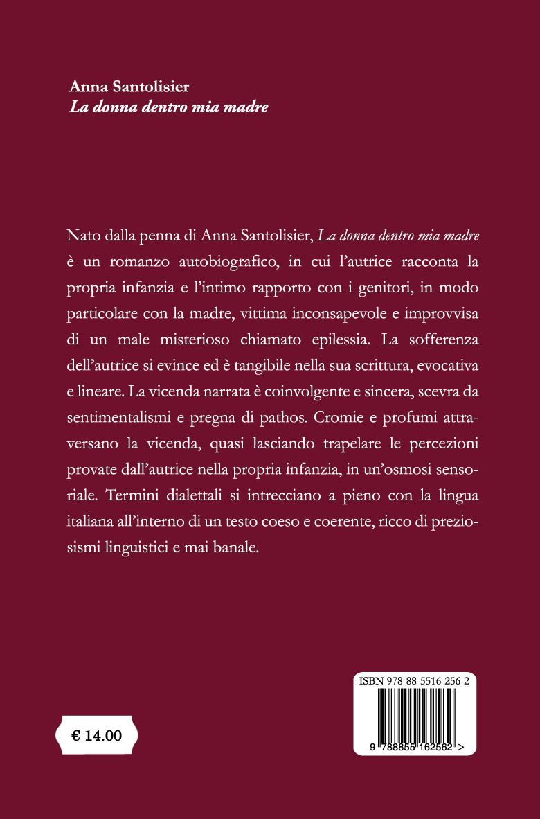 Quarta di copertina di La donna dentro mia madre