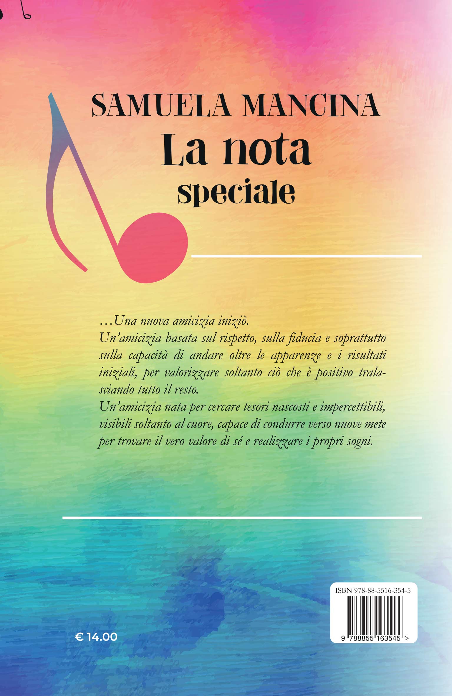 Quarta di copertina di La nota speciale