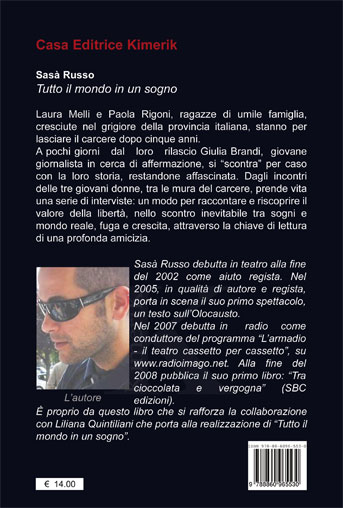 Quarta di copertina di Tutto il mondo in un sogno