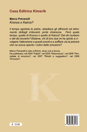 Quarta di copertina di Kronos o Kairos?