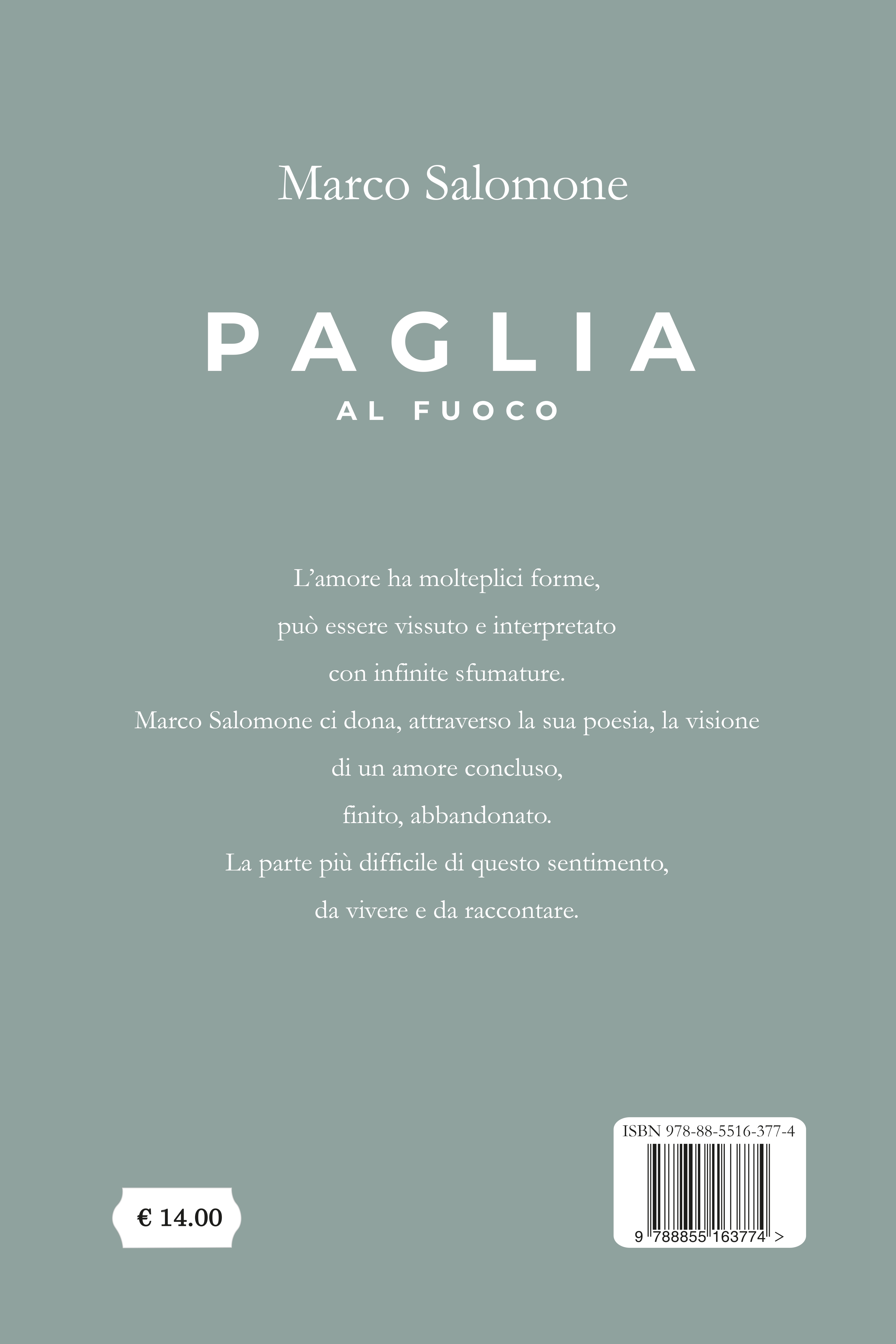 Quarta di copertina di Paglia al fuoco