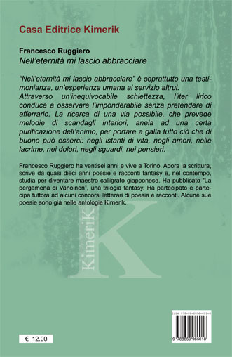 Quarta di copertina di Nell'eternità mi lascio abbracciare