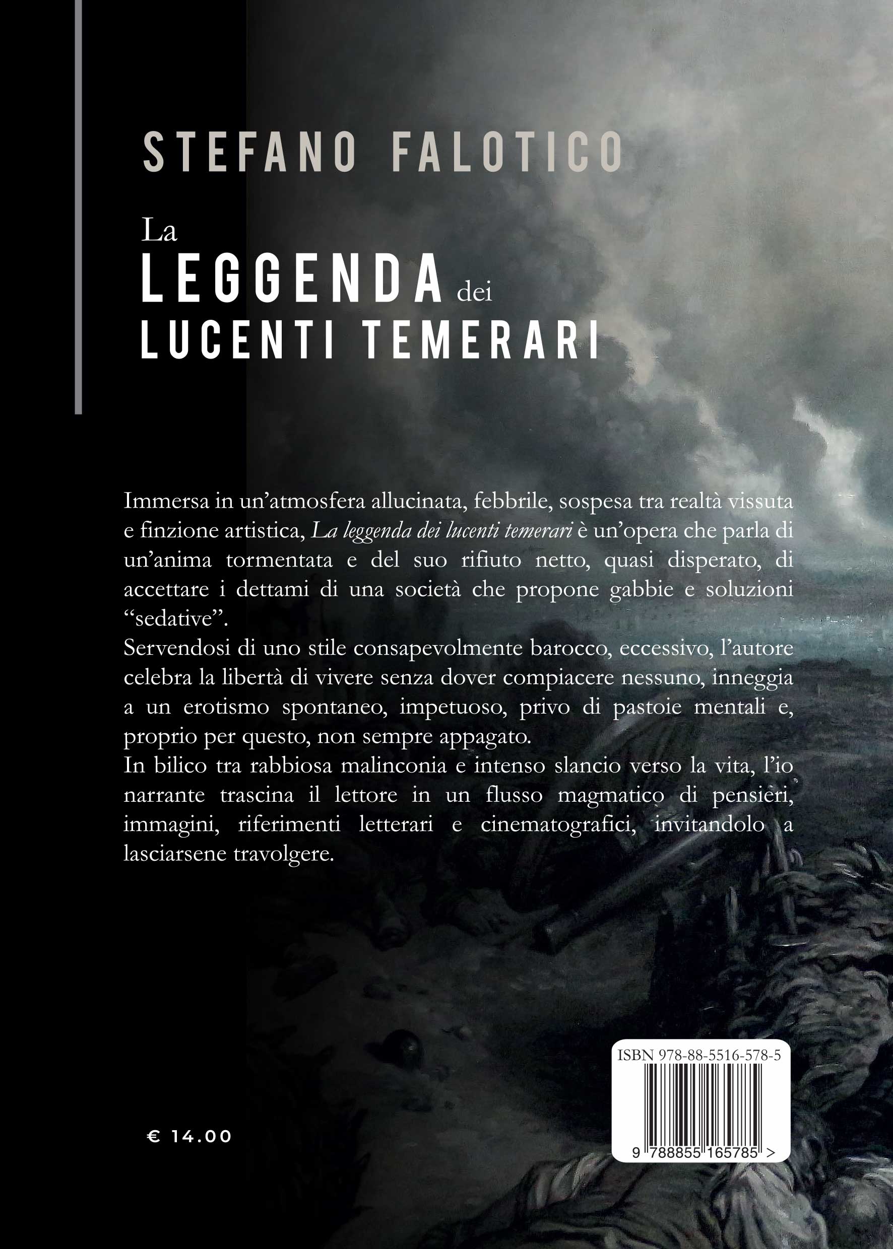 Quarta di copertina di La leggenda dei lucenti temerari