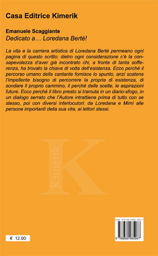 Quarta di copertina di Dedicato a... Loredana Bertè