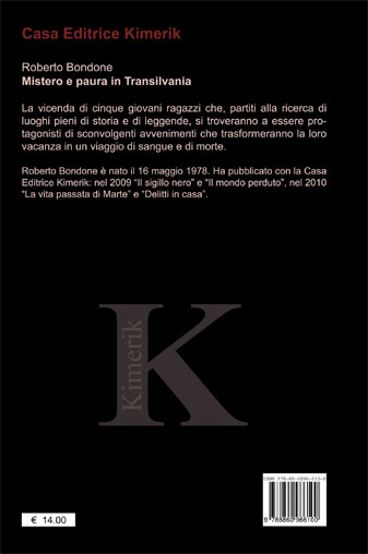 Quarta di copertina di Mistero e paura in Transilvania