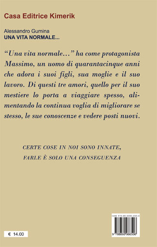 Quarta di copertina di Una vita normale