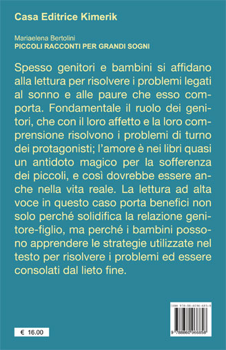 Quarta di copertina di Piccoli racconti per grandi sogni