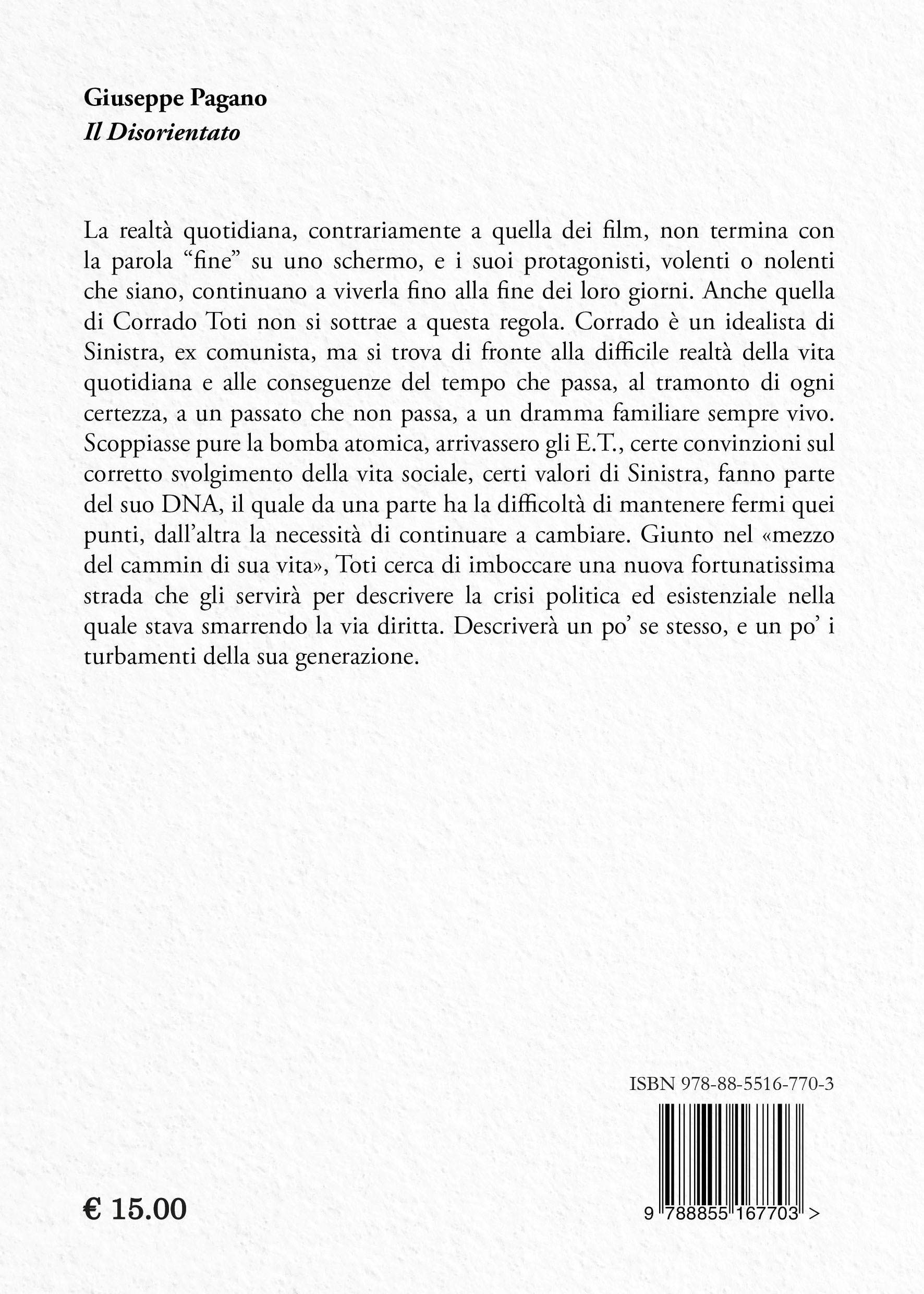 Quarta di copertina di Il Disorientato