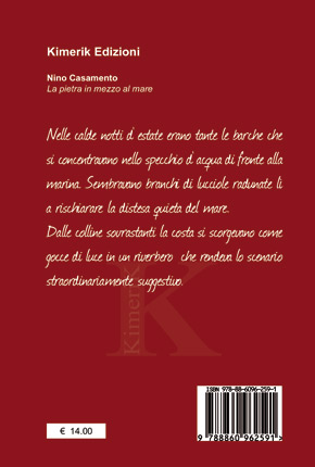 Quarta di copertina di La pietra in mezzo al mare