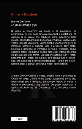Quarta di copertina di La notte piange gigli