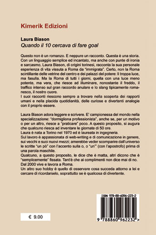 Quarta di copertina di Quando il 10 cercava di fare goal