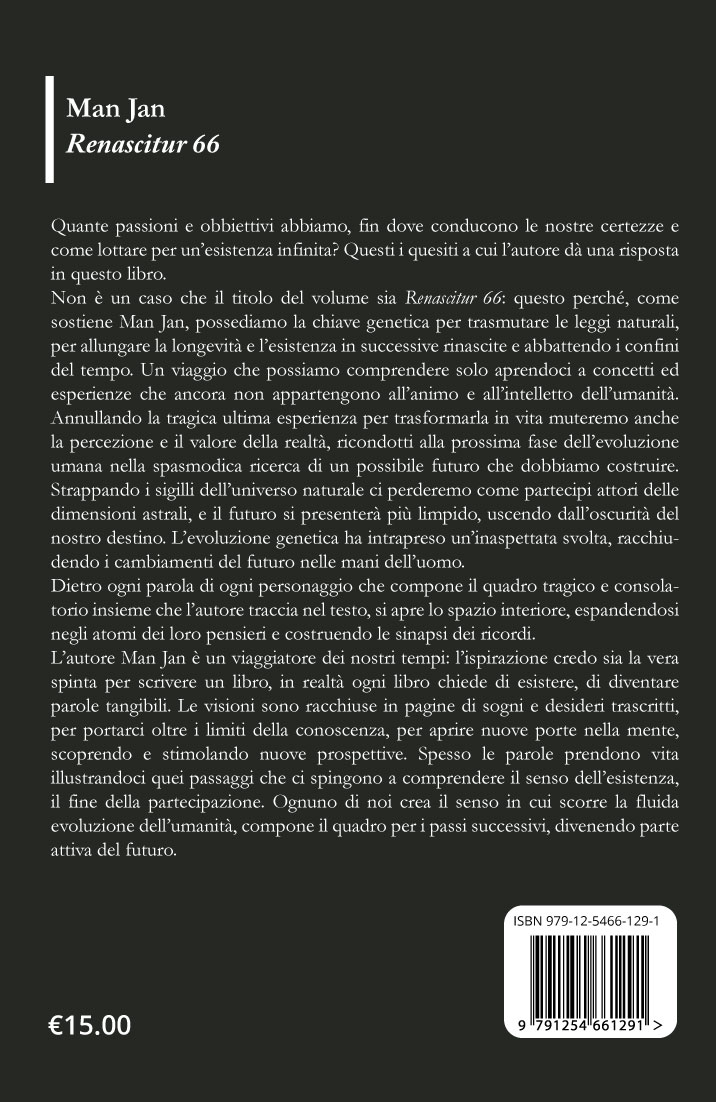 Quarta di copertina di Renascitur 66