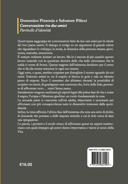Quarta di copertina di Conversazione tra due amici