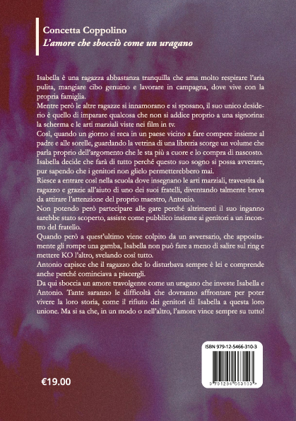 Quarta di copertina di L’amore che sbocciò come un uragano