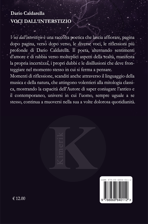Quarta di copertina di Voci dall'interstizio