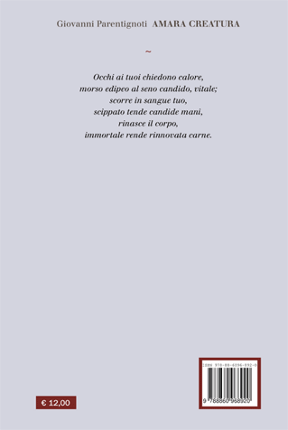 Quarta di copertina di Amara creatura