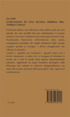 Quarta di copertina di Evoluzioni di una scuola