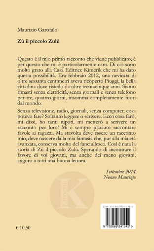 Quarta di copertina di Zù il piccolo Zulù