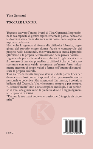 Quarta di copertina di Toccare l'anima