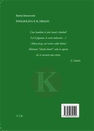 Quarta di copertina di Fogliolina e il drago