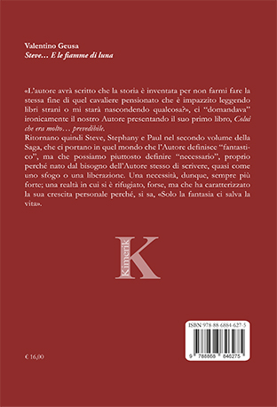 Quarta di copertina di STEVE... E LE FIAMME DI LUNA