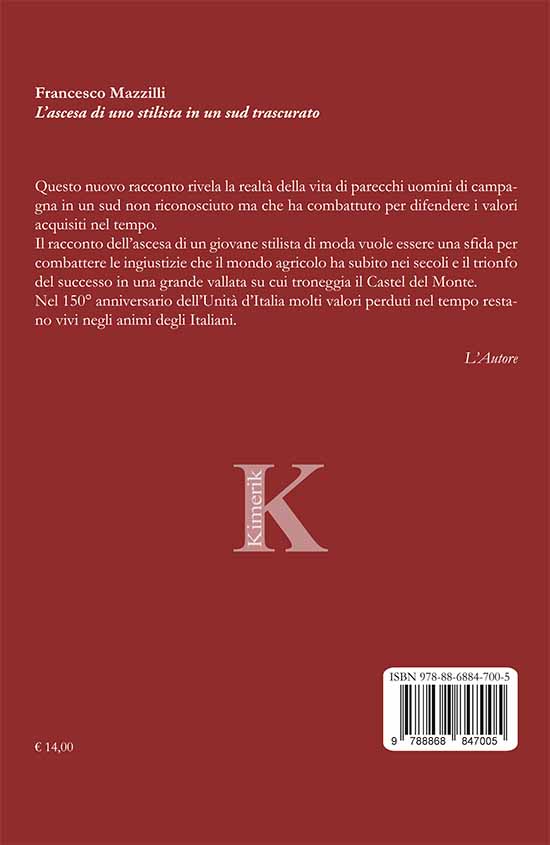 Quarta di copertina di L'ascesa di uno Stilista in un Sud  trascurato