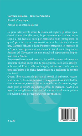 Quarta di copertina di Realtà di un sogno