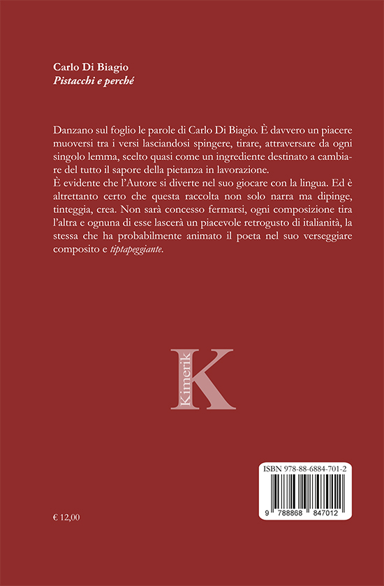 Quarta di copertina di Pistacchi e perché