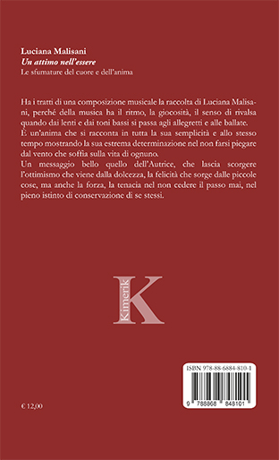 Quarta di copertina di Un attimo nell'essere