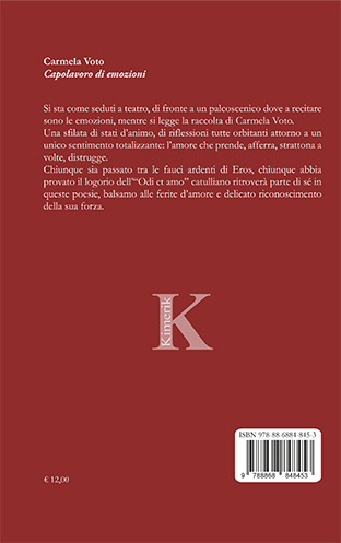 Quarta di copertina di Capolavoro di emozioni