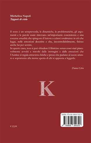 Quarta di copertina di Tappeti di cielo