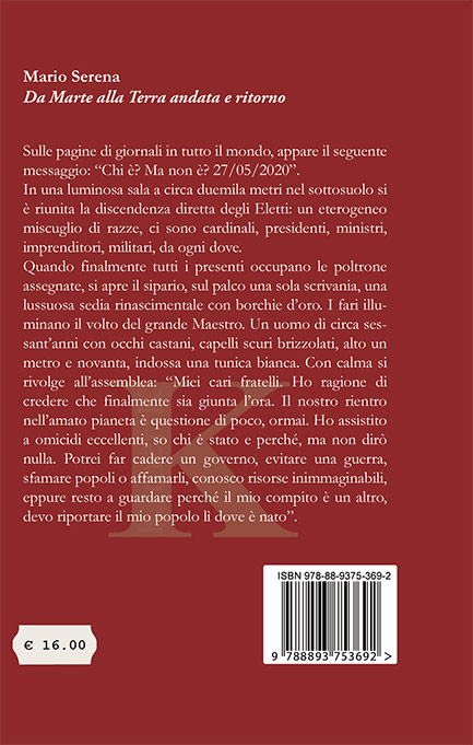 Quarta di copertina di Da Marte alla Terra andata e ritorno