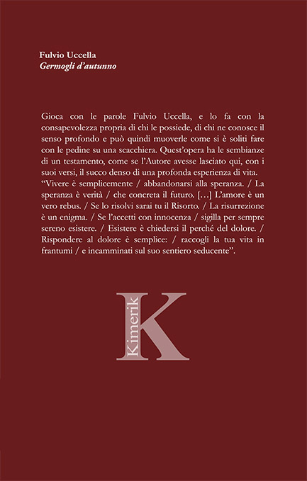 Quarta di copertina di Germogli d'autunno