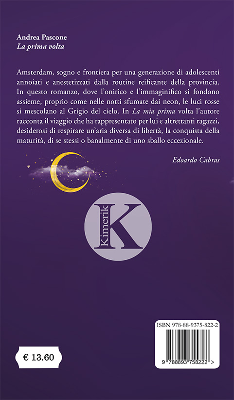 Quarta di copertina di La prima volta