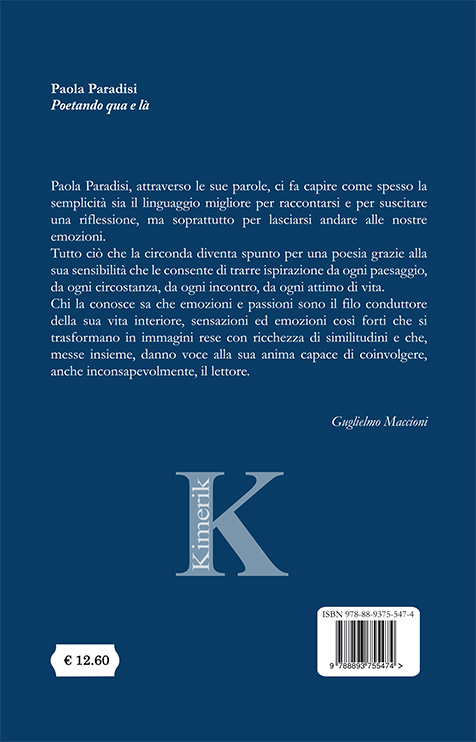 Quarta di copertina di Poetando qua e là