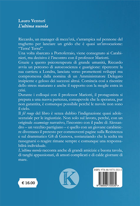 Quarta di copertina di L'ultima nuvola - Ed. 2018