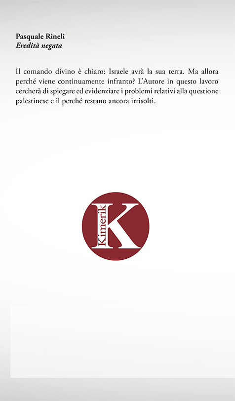 Quarta di copertina di Eredità negata