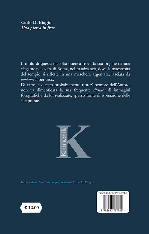 Quarta di copertina di Una pietra in frac