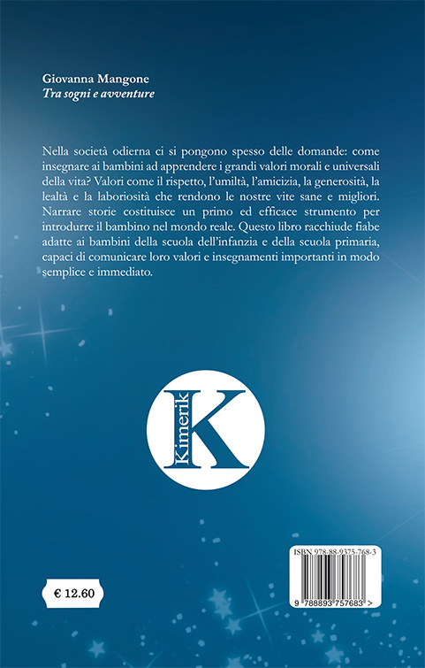 Quarta di copertina di Tra sogni e avventure