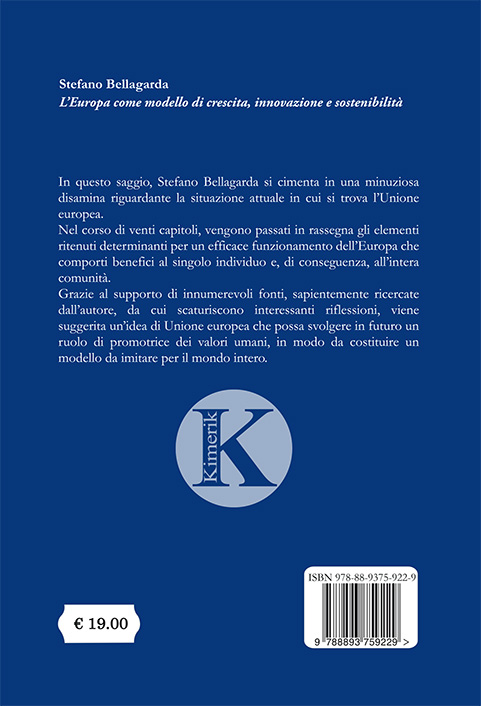 Quarta di copertina di L'Europa come modello di crescita innovazione e sostenibilità
