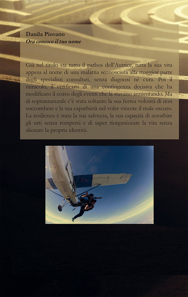 Quarta di copertina di Ora conosco il tuo nome