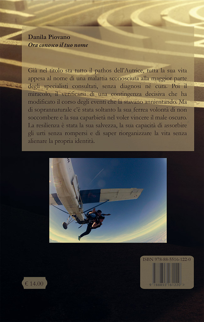 Quarta di copertina di Ora conosco il tuo nome