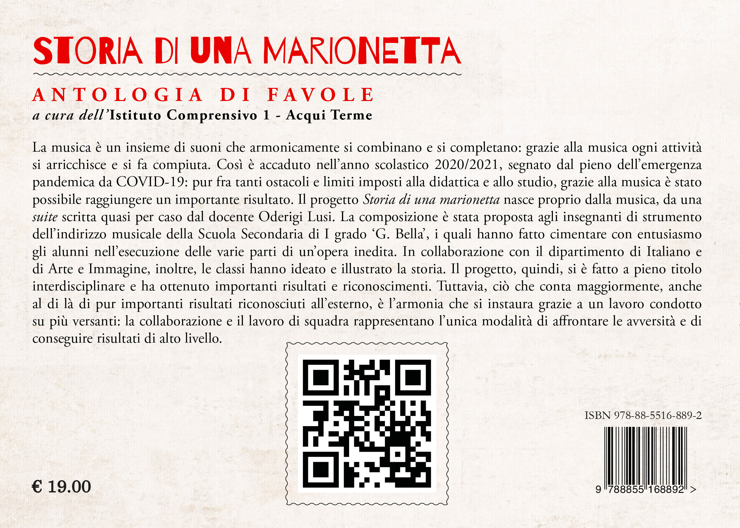 Quarta di copertina di Storia di una marionetta
