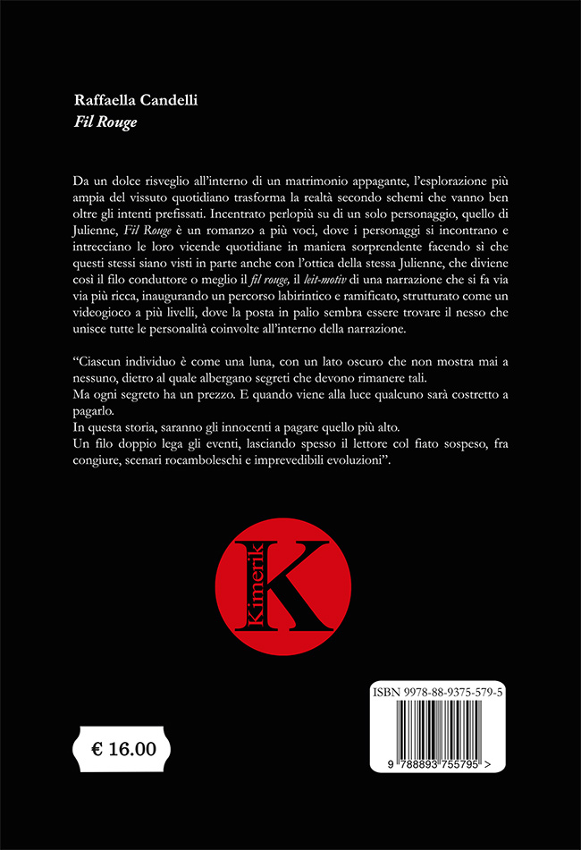 Quarta di copertina di Fil Rouge