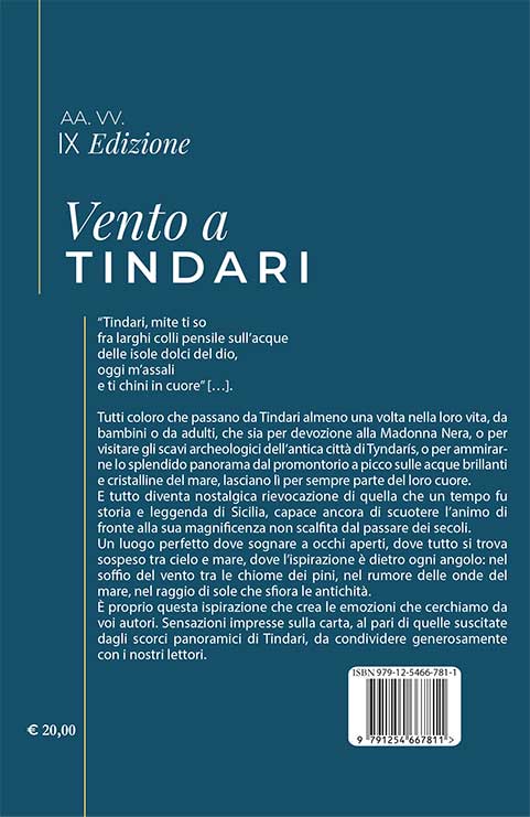 Quarta di copertina di Vento a Tindari IX Edizione