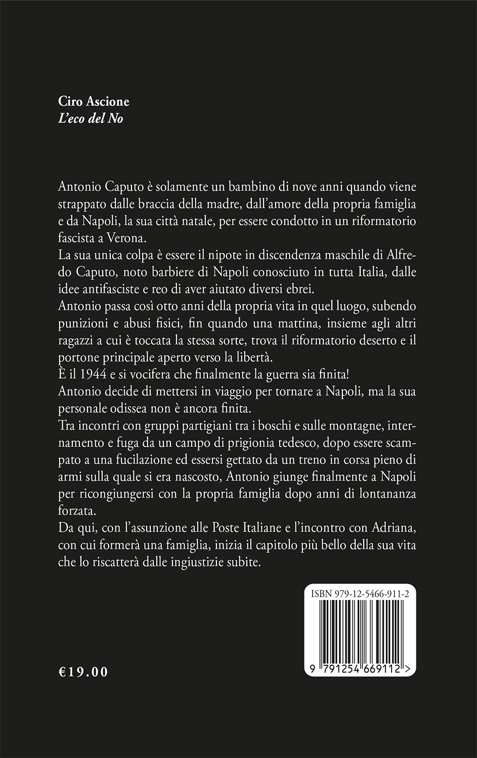 Quarta di copertina di L'eco del No