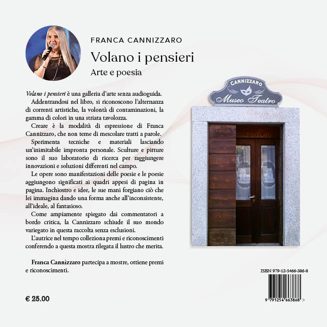 Quarta di copertina di Volano i pensieri