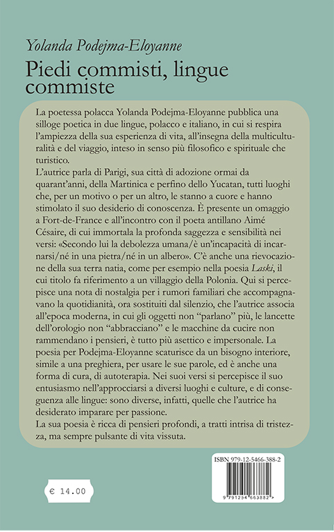 Quarta di copertina di Piedi commisti, lingue commiste